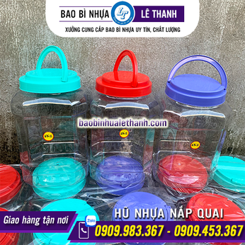 HŨ NHỰA NẮP QUAI