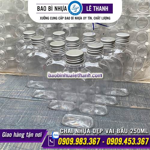 CHAI NHỰA DẸP VAI BẦU 250ML