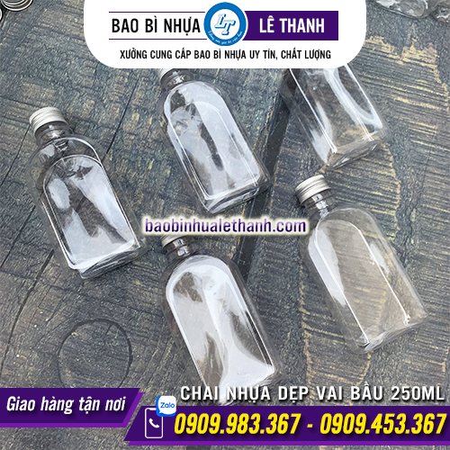 CHAI NHỰA DẸP VAI BẦU 250ML