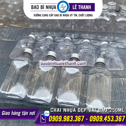 CHAI NHỰA DẸP VAI BẦU 250ML