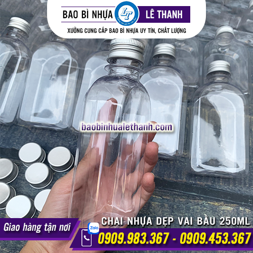 CHAI NHỰA DẸP VAI BẦU 250ML