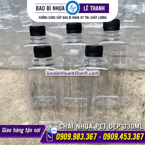 CHAI NHỰA PET DẸP 330ML