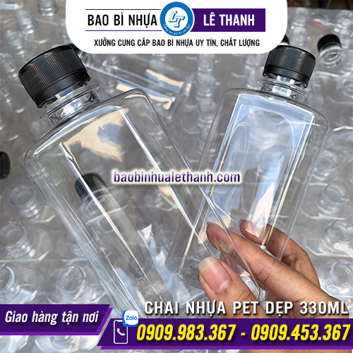 CHAI NHỰA PET DẸP 330ML