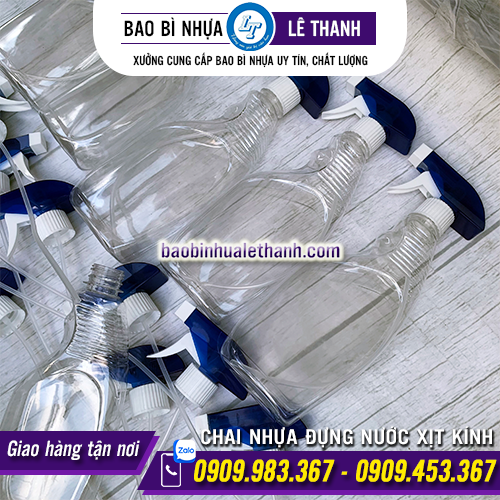 CHAI NHỰA PET ĐỰNG NƯỚC XỊT KÍNH
