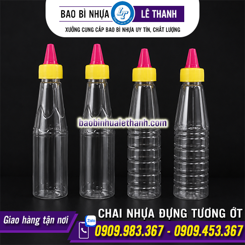 CHAI NHỰA PET ĐỰNG TƯƠNG ỚT