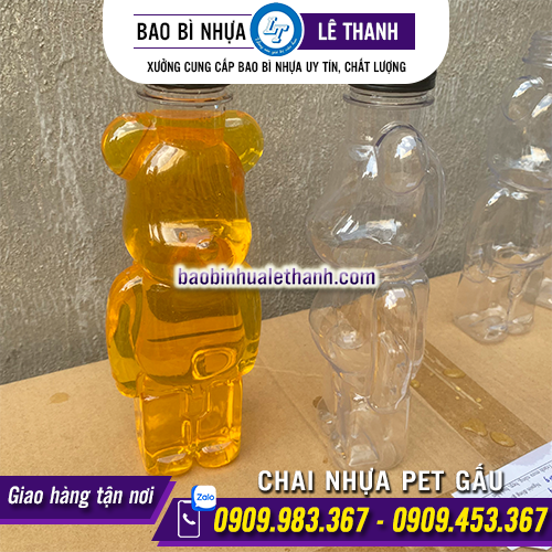 CHAI NHỰA PET HÌNH GẤU