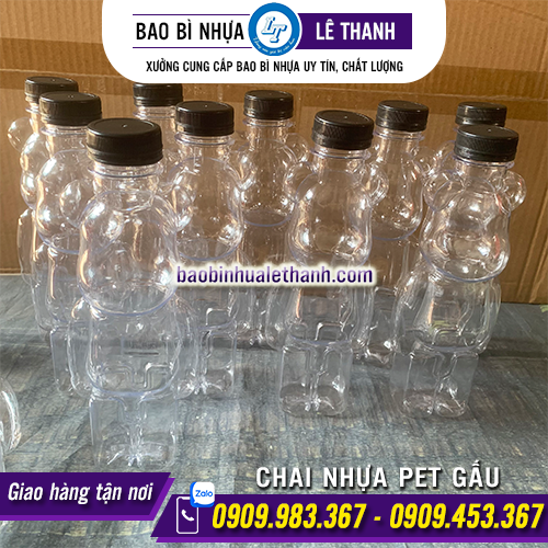 CHAI NHỰA PET HÌNH GẤU