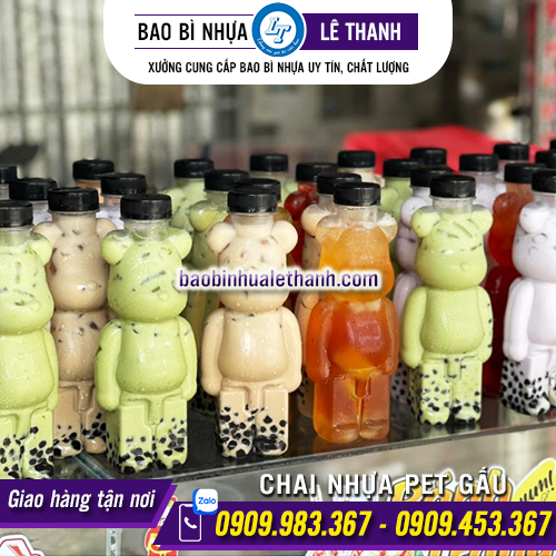 CHAI NHỰA PET HÌNH GẤU