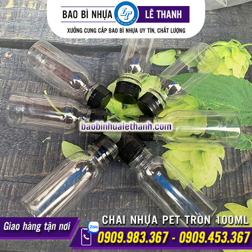 CHAI NHỰA PET TRÒN 100ML