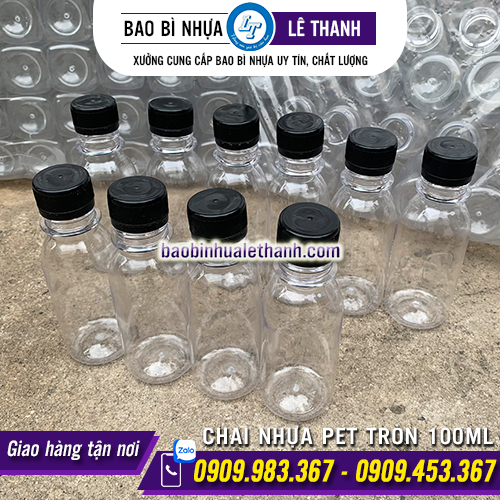 CHAI NHỰA PET TRÒN 100ML