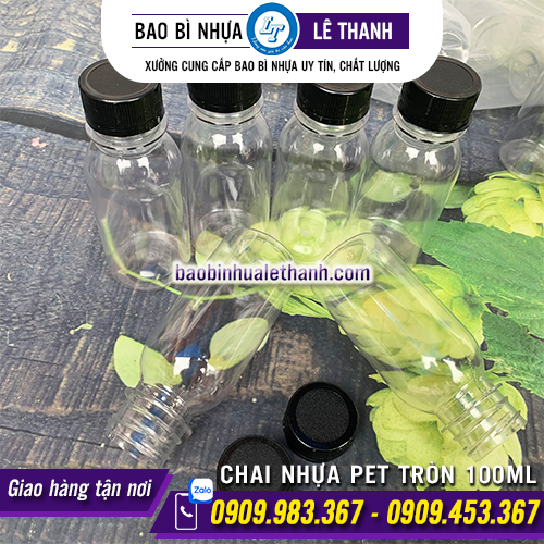 CHAI NHỰA PET TRÒN 100ML