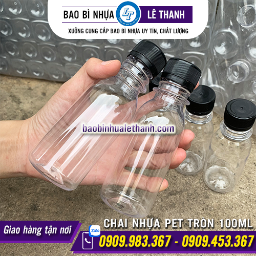 CHAI NHỰA PET TRÒN 100ML
