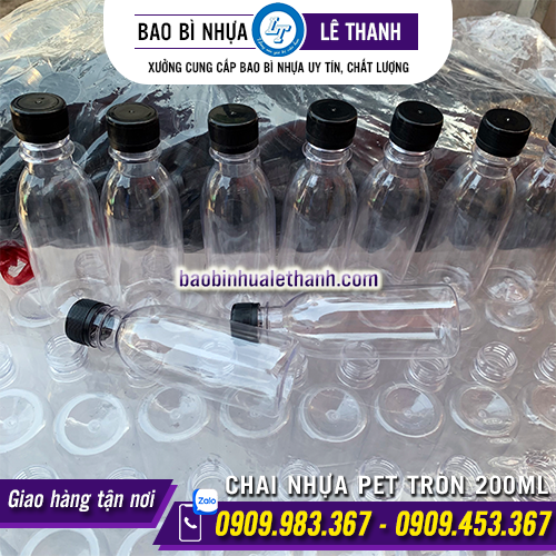 CHAI NHỰA PET TRÒN 200ML