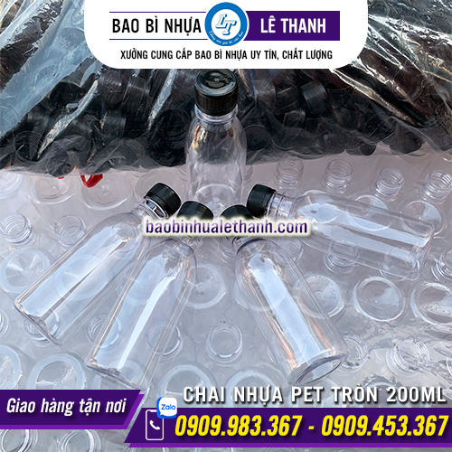 CHAI NHỰA PET TRÒN 200ML