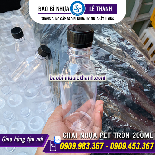 CHAI NHỰA PET TRÒN 200ML