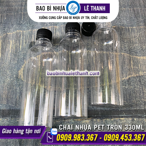 CHAI NHỰA PET TRÒN 330ML
