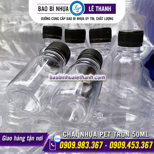 CHAI NHỰA PET TRÒN 50ML
