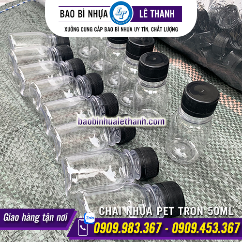 CHAI NHỰA PET TRÒN 50ML