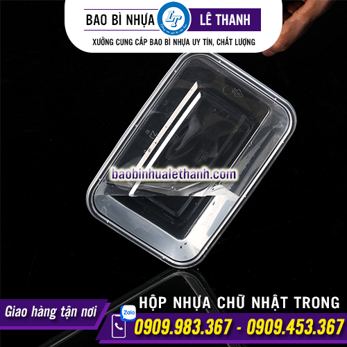 HỘP NHỰA CHỮ NHẬT TRONG