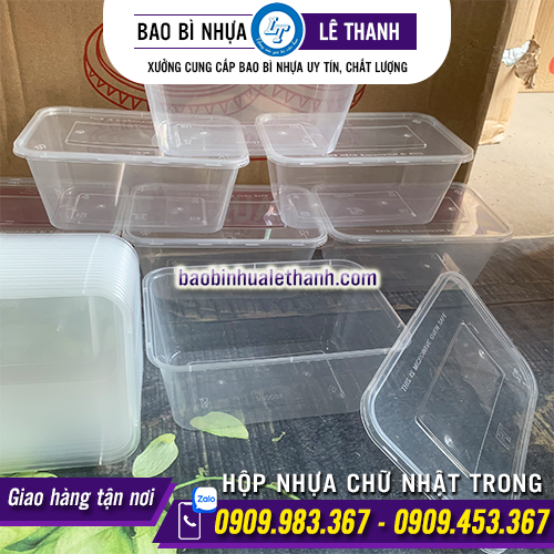 HỘP NHỰA CHỮ NHẬT TRONG