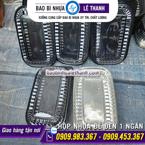 HỘP NHỰA ĐẾ ĐEN HT17 - 1 NGĂN