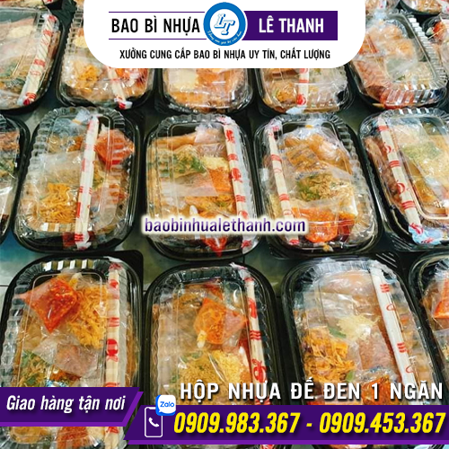 HỘP NHỰA ĐẾ ĐEN HT17 - 1 NGĂN