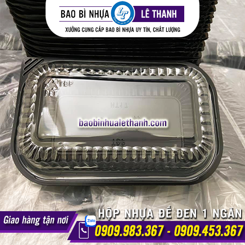 HỘP NHỰA ĐẾ ĐEN HT17 - 1 NGĂN