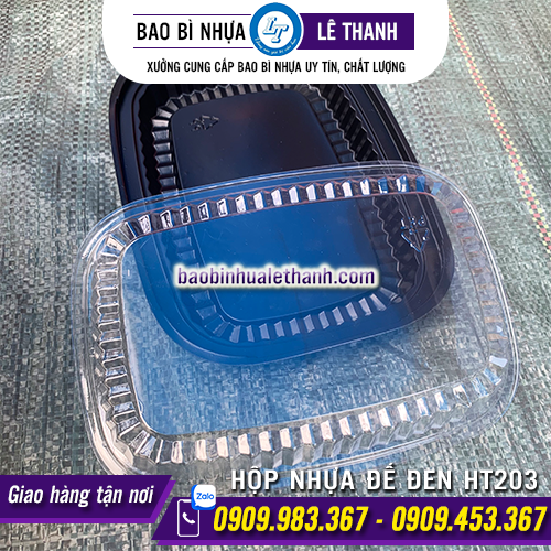 HỘP NHỰA ĐẾ ĐEN HT203