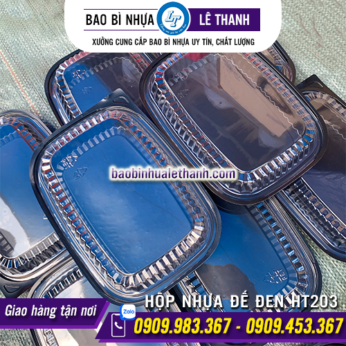 HỘP NHỰA ĐẾ ĐEN HT203