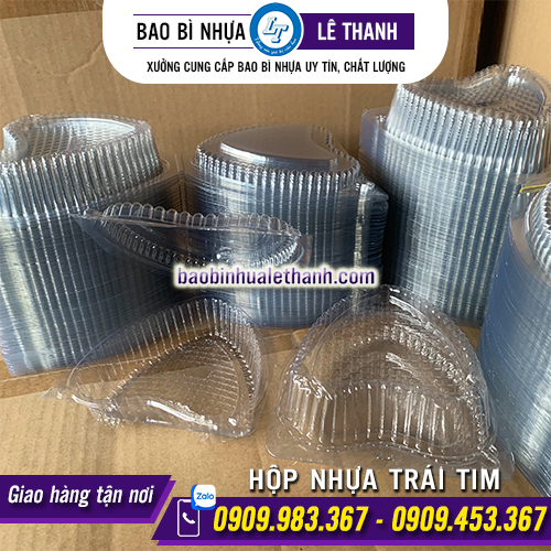 HỘP NHỰA ĐỰNG BÁNH HÌNH TRÁI TIM