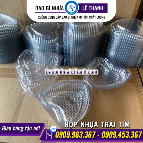 HỘP NHỰA ĐỰNG BÁNH HÌNH TRÁI TIM