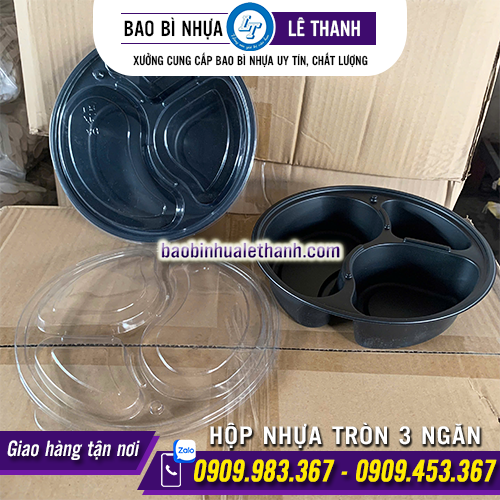 HỘP NHỰA TRÒN 3 NGĂN