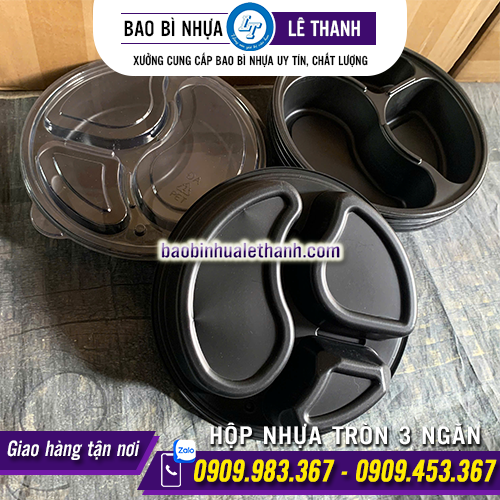 HỘP NHỰA TRÒN 3 NGĂN