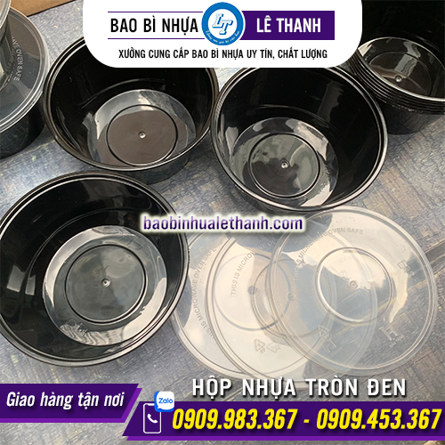 HỘP NHỰA TRÒN ĐEN