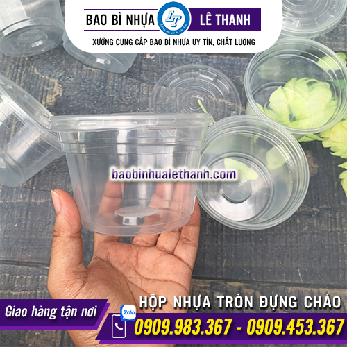 HỘP NHỰA TRÒN ĐỰNG CHÁO