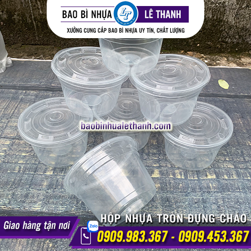 HỘP NHỰA TRÒN ĐỰNG CHÁO