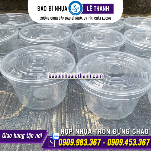 HỘP NHỰA TRÒN ĐỰNG CHÁO