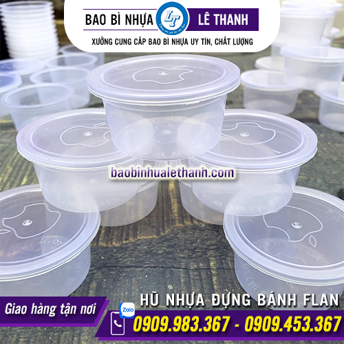 HŨ NHỰA ĐỰNG BÁNH FLAN