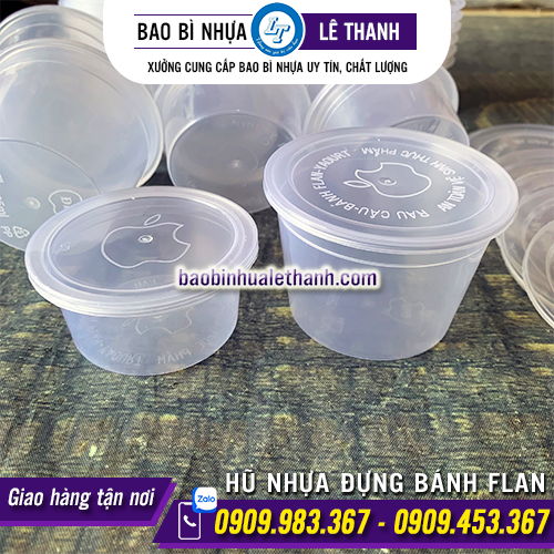 HŨ NHỰA ĐỰNG BÁNH FLAN