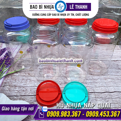 HŨ NHỰA NẮP QUAI