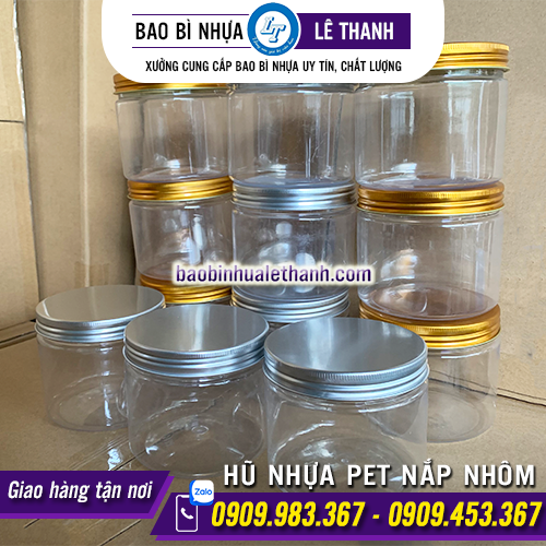 HŨ NHỰA PET NẮP NHÔM