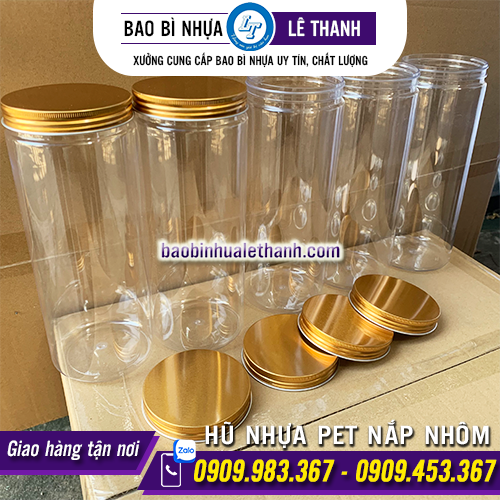 HŨ NHỰA PET NẮP NHÔM