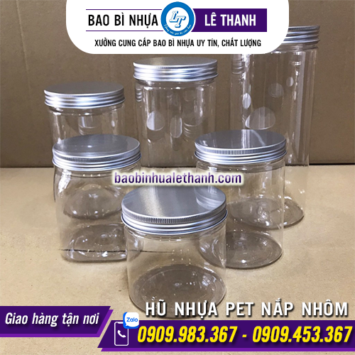 HŨ NHỰA PET NẮP NHÔM