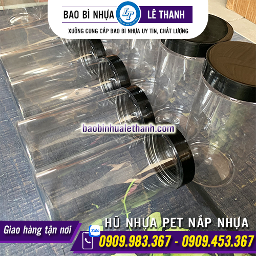 HŨ NHỰA PET NẮP NHỰA
