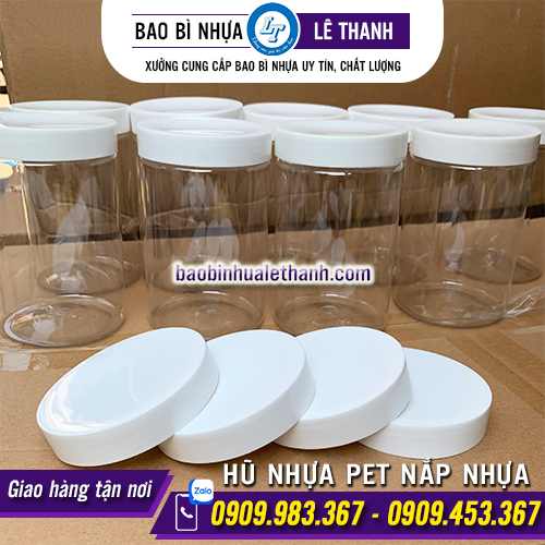 HŨ NHỰA PET NẮP NHỰA