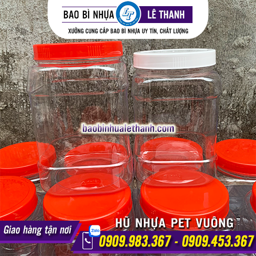 HŨ NHỰA PET VUÔNG