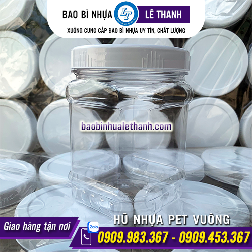 HŨ NHỰA PET VUÔNG