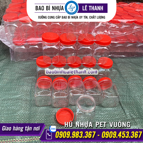 HŨ NHỰA PET VUÔNG