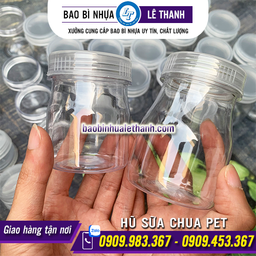 HŨ SỮA CHUA PET TRONG