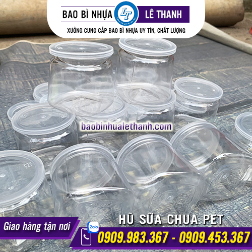 HŨ SỮA CHUA PET TRONG